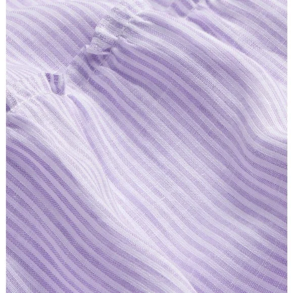 Hill House Home Ellie Nap Dress in Lilac Stripe Linen S